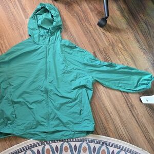 Uniqlo Teal Windbreaker with Hood